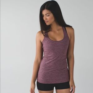 Lululemon maroon cool racer back tank sz4